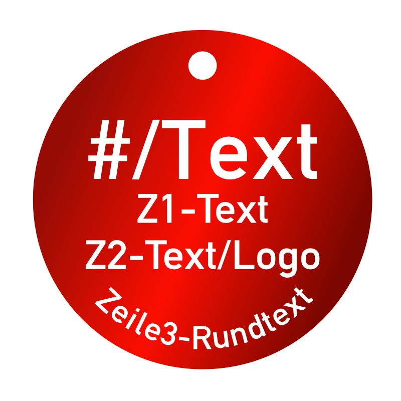 Placa para árbol ø=50 x 1 mm, aluminio anodizado mate, diseño personalizado, grabado láser