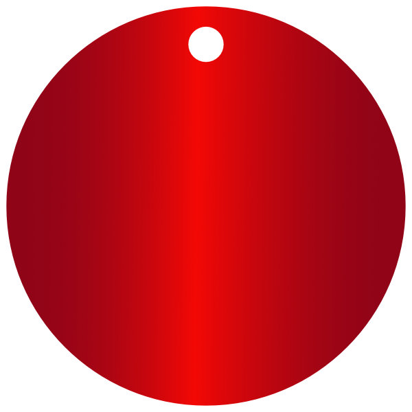 Placa de aluminio d=40 x t=2 mm, orificio de fijación 3 mm, aluminio anodizado rojo, AlMg3 Placa de aluminio d=40 x t=2 mm, orificio de fijación 3 mm, aluminio anodizado rojo, AlMg3