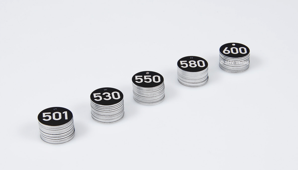 Baummarken Nummerierung Lasergravur 501-600