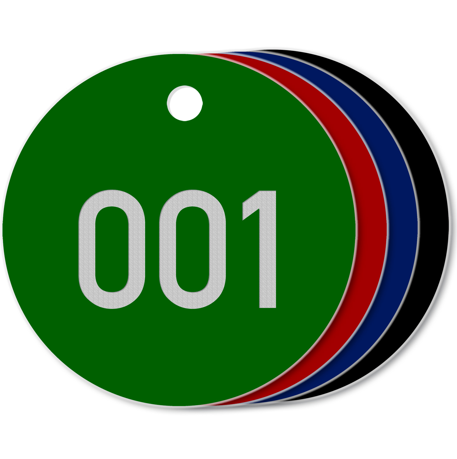 Números para árboles d=40 x t=1 mm, aluminio anodizado, numeración grabada con láser