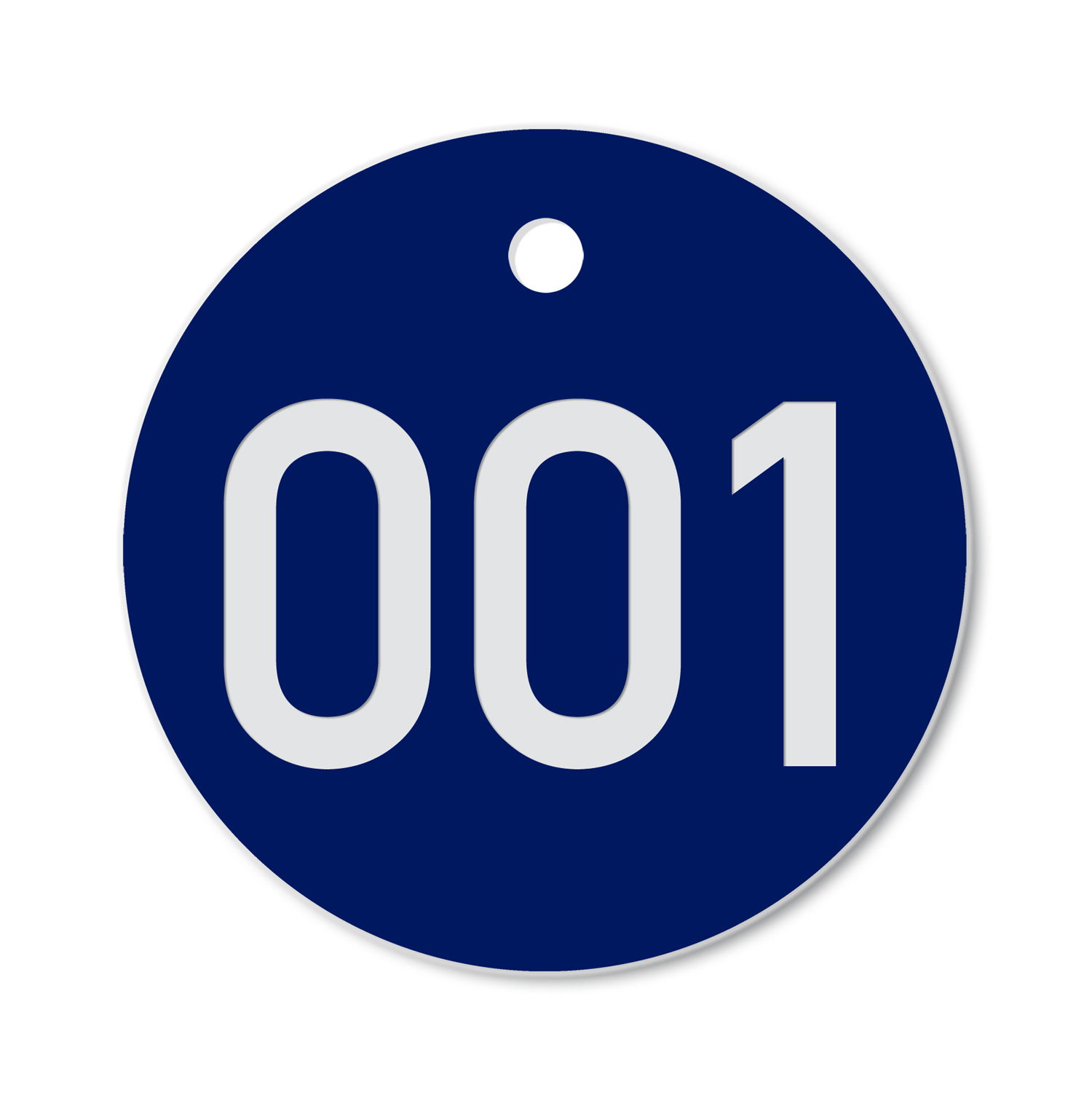 Baummarken Nummerierung Lasergravur blau