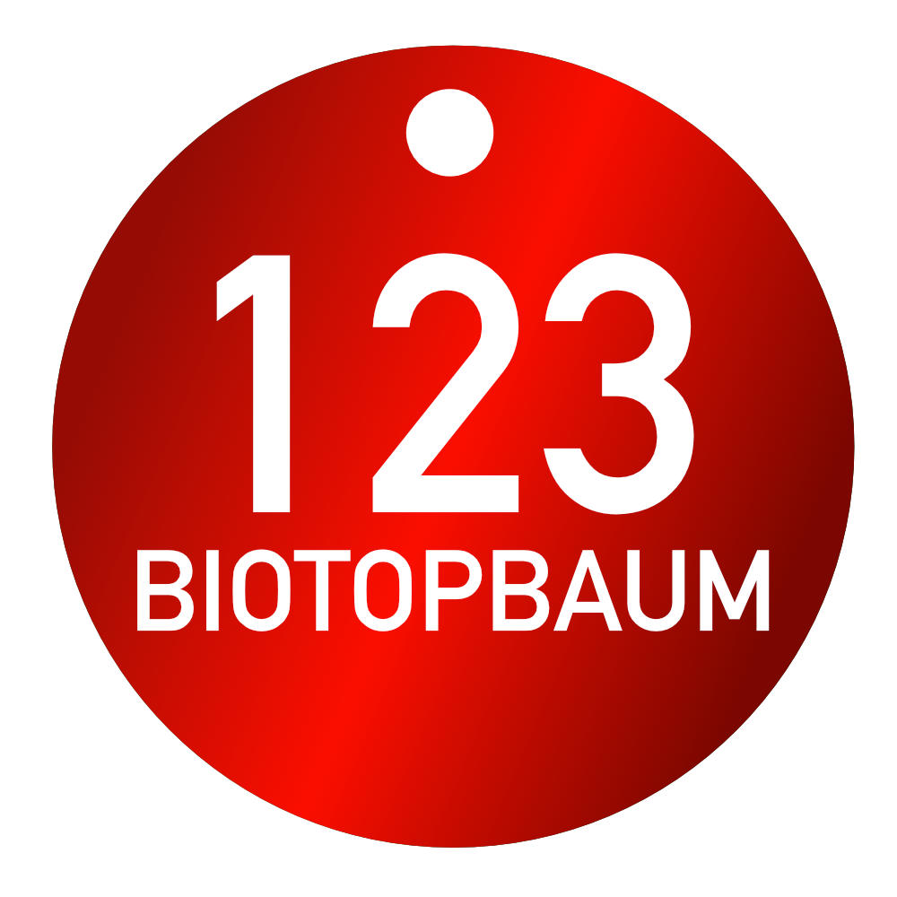 Baumplakette Biotopbaum Alu Plakette Baummarke, rot