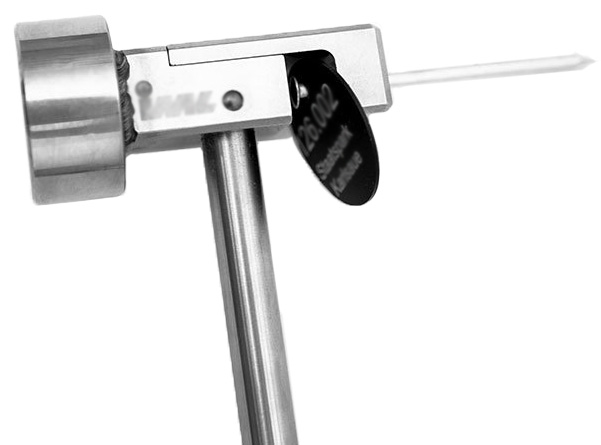 Ayuda para talar de acero inoxidable, versión Pro «Impactaid», 94 cm, sistema de clic para cadenas para árboles