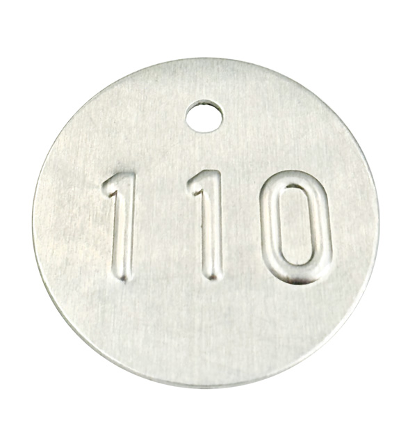 100 placas para árboles d=35 x 1 mm, grabado láser, numeradas del 001 al 1000, aluminio anodizado, negro
