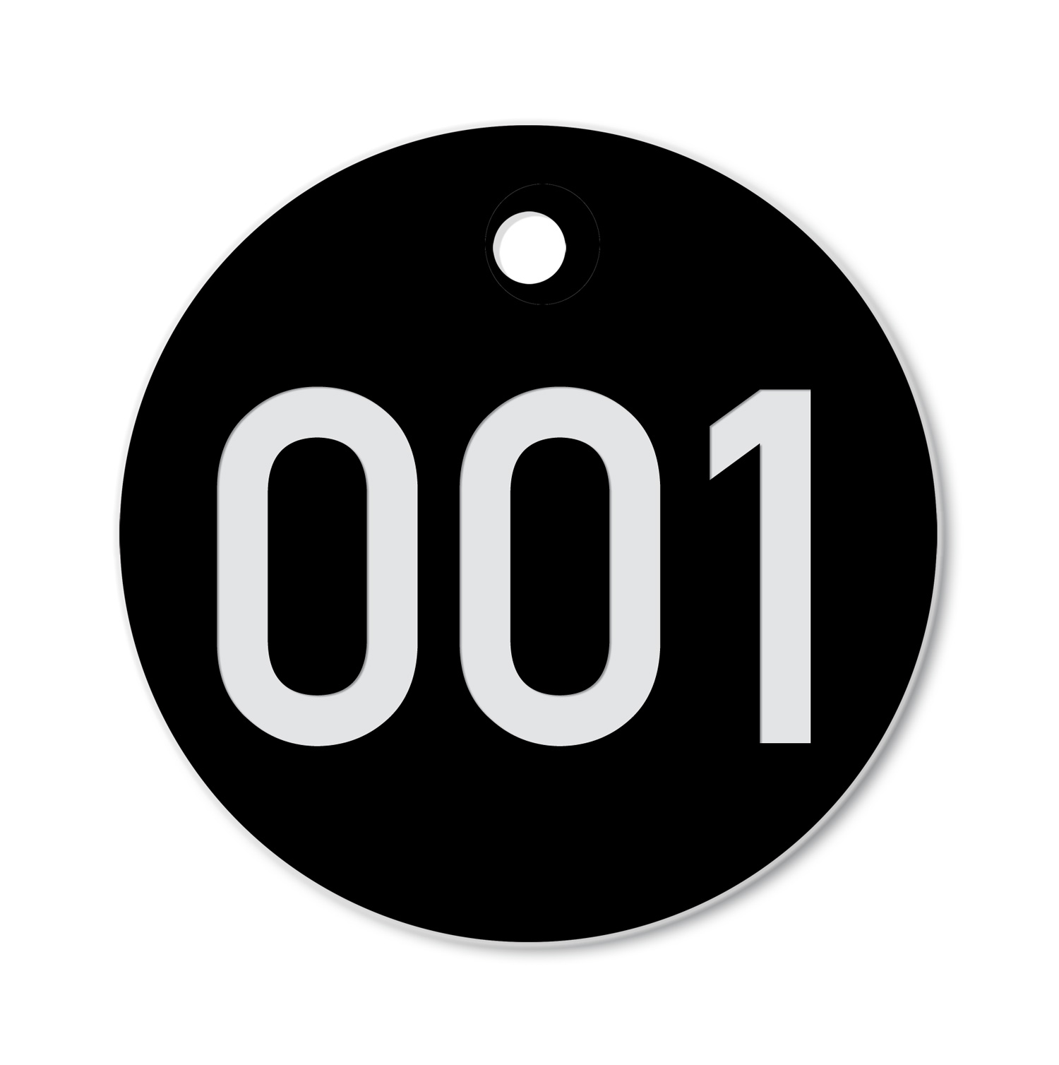 Baummarken Nummerierung Lasergravur schwarz